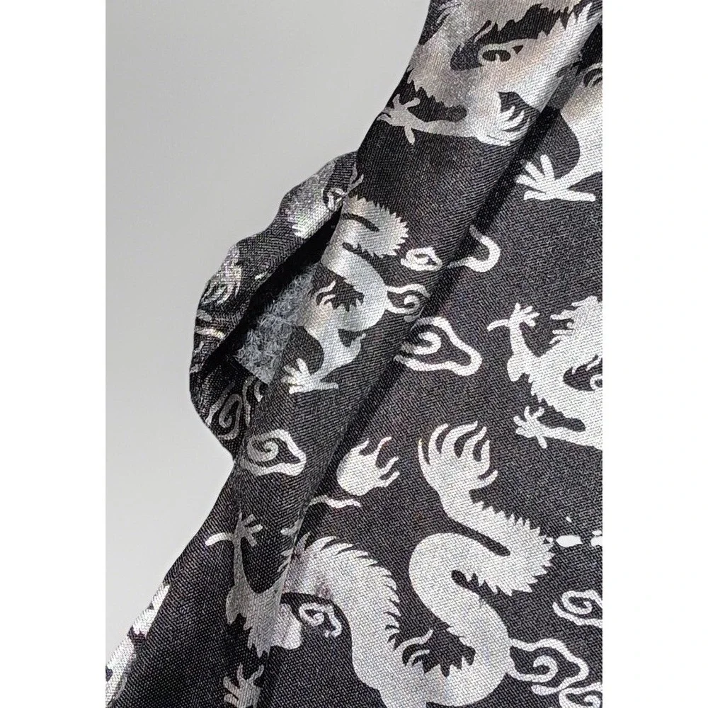 Sugar Sugar by Dreamgirl Ninja Costume Hooded Tunic Dragon Print Black Red Small